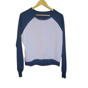 Oiselle Womens Two Tone Long Sleeve Thumb Hole Athletic Top Size 8